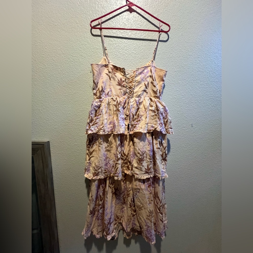 House of Harlow 1960 Floral Tier Corset Dress Size Medium - Picture 11 of 15